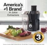Hamilton Beach Juicer Machine, Big Mouth 3” Feed Chute for Whole Fruits and Vegetables, Easy to Clean, Centrifugal Extractor, Vegetable & Fruit Juicer, BPA Free, 800W Motor, Black - Image 2