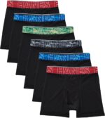 Hanes Boys' Underwear Boxer Briefs Pack, 6-pack, Hanes Moves X-temp Boxer Brief Underwear for Boys, Moisture-wicking