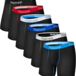 Hanes Men's Boxer Brief Underwear Pack, Stretch Cotton Boxer Briefs for Men, Moisture-wicking, 6-pack