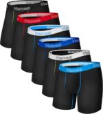 Hanes Men's Boxer Brief Underwear Pack, Stretch Cotton Boxer Briefs for Men, Moisture-wicking, 6-pack