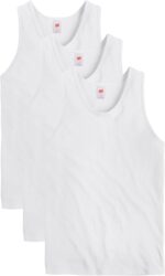 Hanes Men's Essentials Tank Top Pack, Midweight Cotton Tanks, Sleeveless Shirts, 3-Pack