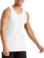 Hanes Men's Essentials Tank Top Pack, Midweight Cotton Tanks, Sleeveless Shirts, 3-Pack - Image 2