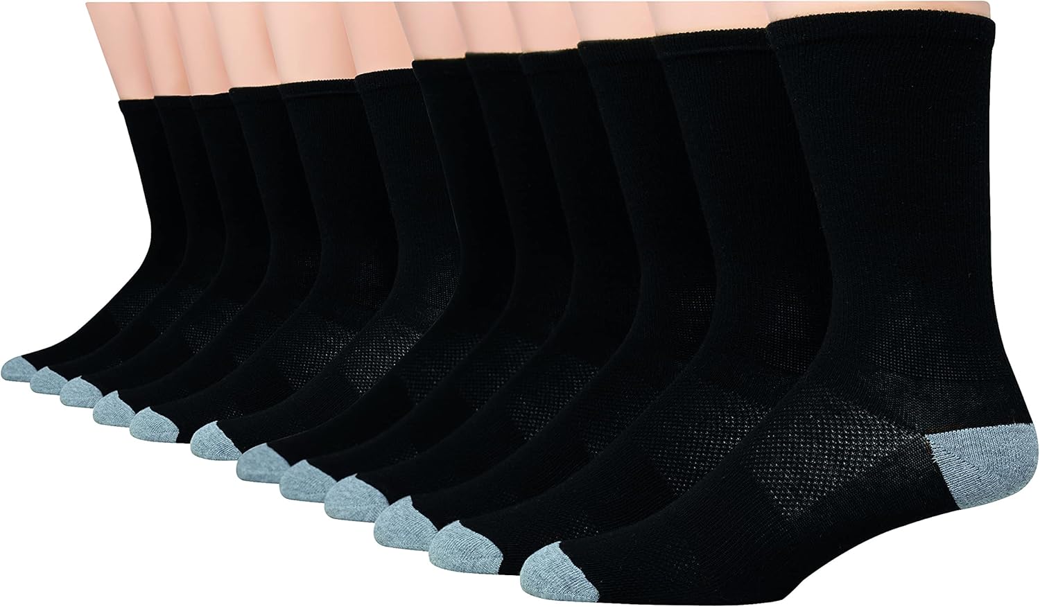 Hanes-Mens-Socks-Active-Cool-X-temp-Lightweight-Moisture-wicking-Cushioned-Ankle.jpg Hanes Men's Socks, Active Cool X-temp Lightweight Moisture-wicking Cushioned Ankle, Crew and No Show, 12 and 14 Pair Packs - Image 1