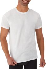 Hanes Men's Undershirt Packs, Stay-Tucked Soft Cotton Undershirts, Best Undershirts for Men, White/Black/Asstd Multipacks - Image 2