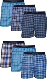 Hanes Men's Underwear Boxers Pack, Cool & Breathable Cotton Underwear, Moisture-Wicking Boxers for Men
