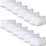 Hanes Men's Underwear Brief Pack, Full Rise Cotton Briefs, Moisture-Wicking Underwear, White, Multi-pack