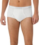 Hanes Men's Underwear Brief Pack, Full Rise Cotton Briefs, Moisture-Wicking Underwear, White, Multi-pack - Image 2