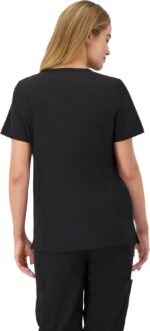 Hanes Women's Scrubs Healthcare Top, Moisture-Wicking Stretch Scrub Shirts, Ribbed Side Panels - Image 2