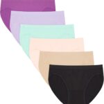 Hanes Women's Seamless Underwear Pack, Comfort Flex Fit Bikini Boyshort or Thong Panties, 6-Pack