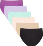 Hanes Women's Seamless Underwear Pack, Comfort Flex Fit Bikini Boyshort or Thong Panties, 6-Pack