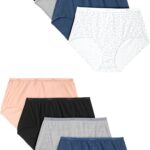 Hanes Women's Underwear Pack, 10-Pack, Full-Coverage Cotton Blend Panties, Moisture-Wicking Underwear for Women