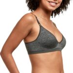 Hanes Women's Wireless T-Shirt Bra, Comfy Support Lightweight Lounge Bra, Convertible Straps - Image 2