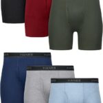 Hanes mens Underwear Boxer Briefs Pack, Cool & Breathable Cotton Moisture-wicking Underwear for Men, No Ride Up