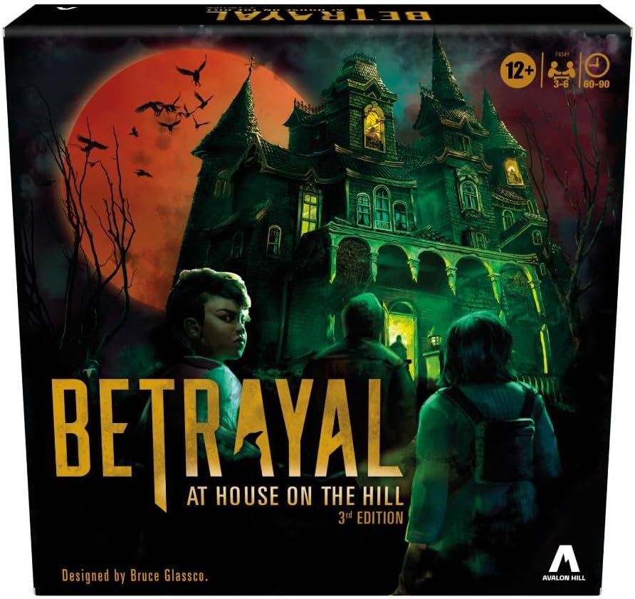 Hasbro-Gaming-Avalon-Hill-Betrayal-at-The-House-on-The.jpg Hasbro Gaming Avalon Hill Betrayal at The House on The Hill 3rd Edition Cooperative Board Game,Ages 12 and Up,3-6 Players,50 Chilling Scenarios - Image 1