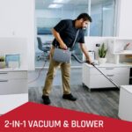 Hoover Commercial PortaPower Lightweight Canister Vacuum Cleaner, Bagged Canister Vac with Attachments, 2-in-1 Vac and Blower, Corded Vacuum Cleaners for Commercial Use - Image 2