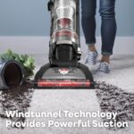 Hoover WindTunnel Cord Rewind Pro Bagless Vacuum Cleaner, Corded Upright Vacuum Cleaner for Carpet and Hard Floor, Multi-Cyclonic Filtration, 25ft Auto-Rewind Cord, 5-Height Adjustment - Image 2