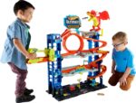 Hot Wheels City Ultimate Garage Track Set with 2 Die-Cast Toy Cars & Car-Eating Dragon, Stores 50+ Vehicles, 4 Levels