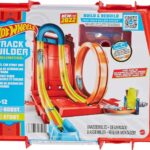 Hot Wheels Toy Car Set, Track Builder Unlimited Playset Fuel Can Stunt Box, 14 Component Parts & 1:64 Scale Vehicle