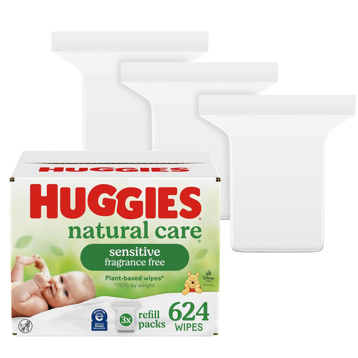 Huggies-Natural-Care-Sensitive-Baby-Wipes-Hypoallergenic-99-Purified-Water.jpg Huggies Natural Care Sensitive Baby Wipes, Hypoallergenic, 99% Purified Water, 3 Refill Packs (624 Wipes Total) - Image 1