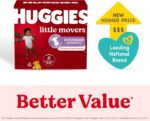 Huggies Size 4 Diapers, Little Movers Baby Diapers, Size 4 (22-37 lbs), 120 Count, Packaging May Vary - Image 2