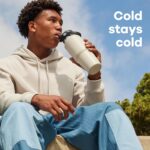 Hydro Flask Travel Water Bottle - Insulated Stainless Steel - Wide Straw Lid, Non Spill, Leakproof in 32 Oz Oat Tan - Image 2