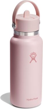 Hydro Flask Water Bottle - Insulated Stainless Steel - Wide Straw Lid, Non Spill, Leakproof in 32 Oz Trillium Pink - Image 2