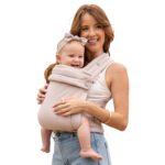 Infantino Honey Blossom Baby Carrier Ergonomic 7-40 lbs, Toasted Almond | Hip healthy M-position support, Adjustable sliding seat, Padded cross-back straps for comfort, For parents on-the-go