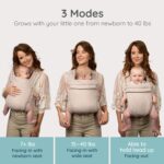 Infantino Honey Blossom Baby Carrier Ergonomic 7-40 lbs, Toasted Almond | Hip healthy M-position support, Adjustable sliding seat, Padded cross-back straps for comfort, For parents on-the-go - Image 2