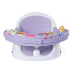 Infantino Music & Lights 3-in-1 Discovery Seat & Booster, Lavender | 20 sounds & songs, Converts from infant seat to booster, Fits dining or kitchen chairs, Includes removable snack tray