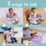Infantino Music & Lights 3-in-1 Discovery Seat & Booster, Lavender | 20 sounds & songs, Converts from infant seat to booster, Fits dining or kitchen chairs, Includes removable snack tray - Image 2