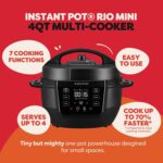 Instant Pot 4QT RIO Mini 7-in-1 Multi-Cooker, Pressure Cooker, Slow cook, Sauté, Steam, Rice Maker, Yogurt, & Warmer, Black, 4 Quarts - Image 2