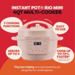 Instant Pot 4QT RIO Mini 7-in-1 Multi-Cooker, Pressure Cooker, Slow cook, Sauté, Steam, Rice Maker, Yogurt, & Warmer, Rosewater, 4 Quarts - Image 2