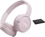 JBL Tune 510BT: Wireless Bluetooth On-Ear Headphones with Purebass Sound - with Cleaning Cloth (Rose, Standard), JBLT510BT-Black-Cloth