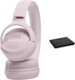JBL Tune 510BT: Wireless Bluetooth On-Ear Headphones with Purebass Sound - with Cleaning Cloth (Rose, Standard), JBLT510BT-Black-Cloth - Image 2