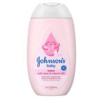 Johnson's Baby Lotion with Coconut Oil, Aloe Vera & Vitamin B5, 72 HR Hydration, Skin Moisturizer, Hypoallergenic, Newborn Safe, Protects From Dryness & Strengthens Skin, Baby Essentials, 13.6 fl. oz