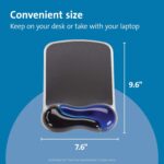 Kensington Duo Gel Mouse Pad with Wrist Rest, Ergonomic Wrist Support for Pain Relief, Comfortable Non-Skid Gel Pad for Computer, Laptop, Office & Home 9.6" x 7.6", Blue K62401AM - Image 2