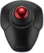 Kensington Orbit Wireless Trackball with Scroll Ring - Black-Red (K70990WW),