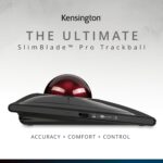 Kensington SlimBlade™ Pro Wireless Trackball, Rechargeable Battery, Bluetooth 2.4GHz Connection Options (K72080WW) - Image 2