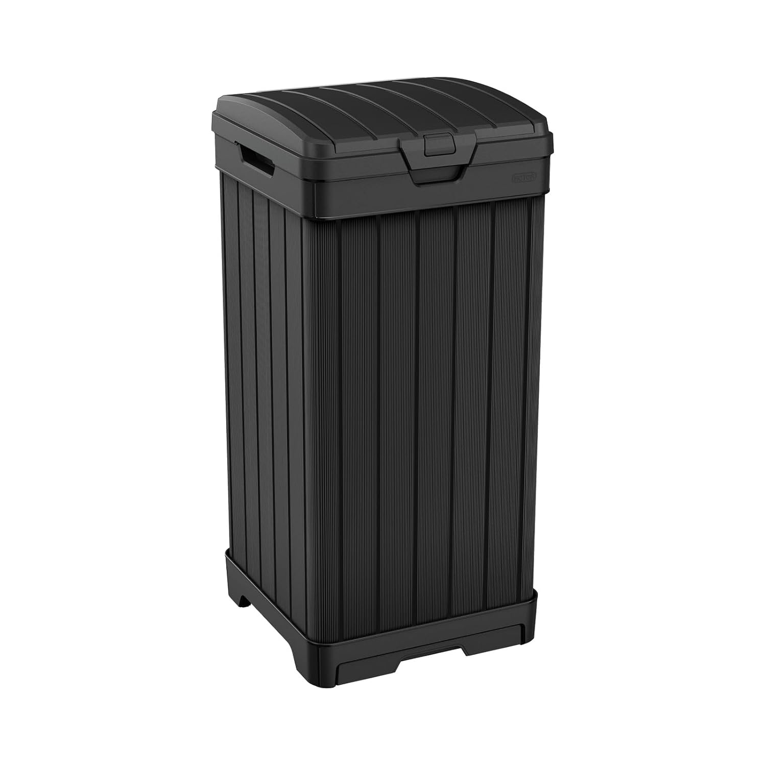 Keter-Baltimore-Resin-38-Gallon-Outdoor-Kitchen-Trash-Can-with.jpg Keter Baltimore Resin 38 Gallon Outdoor Kitchen Trash Can with Lid and Drip Tray for Easy Cleaning-Perfect for Patio Dining, Black - Image 1