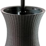 Keter Pacific Cool Bar Outdoor Patio Furniture and Hot Tub Side Table with 7.5 Gallon Beer and Wine Cooler, Espresso Brown