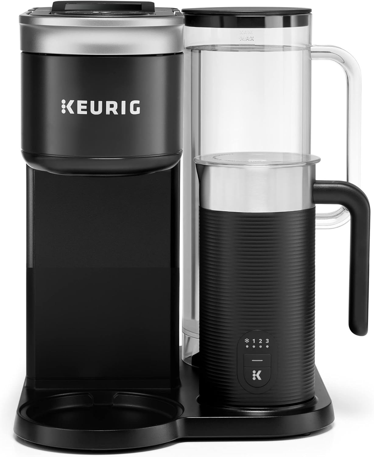 Keurig-K-Cafe-SMART-Single-Serve-Coffee-Maker-with-WiFi-Compatibility.jpg Keurig K-Café SMART Single Serve Coffee Maker with WiFi Compatibility, Latte and Cappuccino Machine with Built-In Frother, 6 Brew Sizes, Black - Image 1