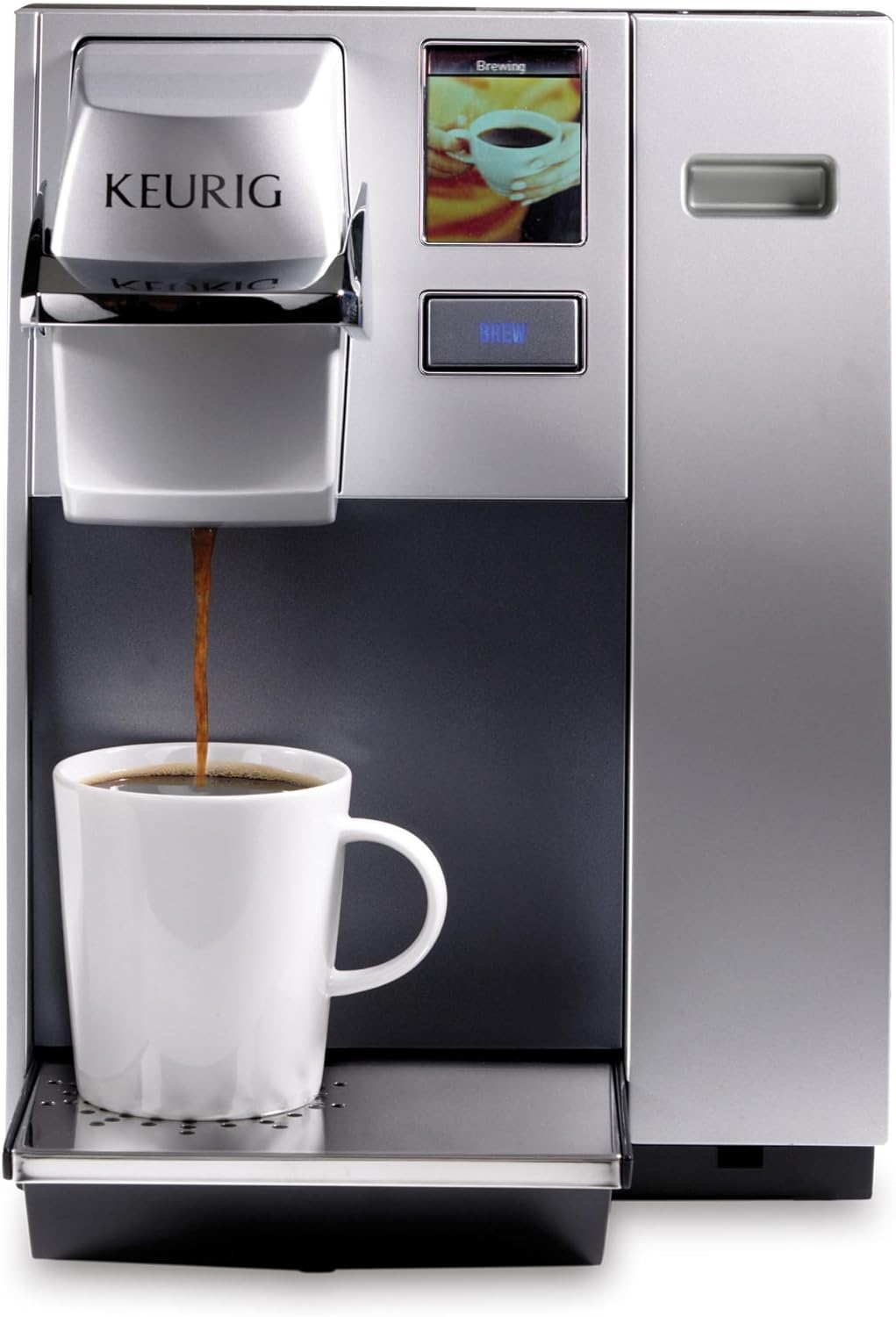Keurig-K155-Office-Pro-Single-Cup-Commercial-K-Cup-Pod-Coffee.jpg Keurig K155 Office Pro Single Cup Commercial K-Cup Pod Coffee Maker, Silver - Image 1