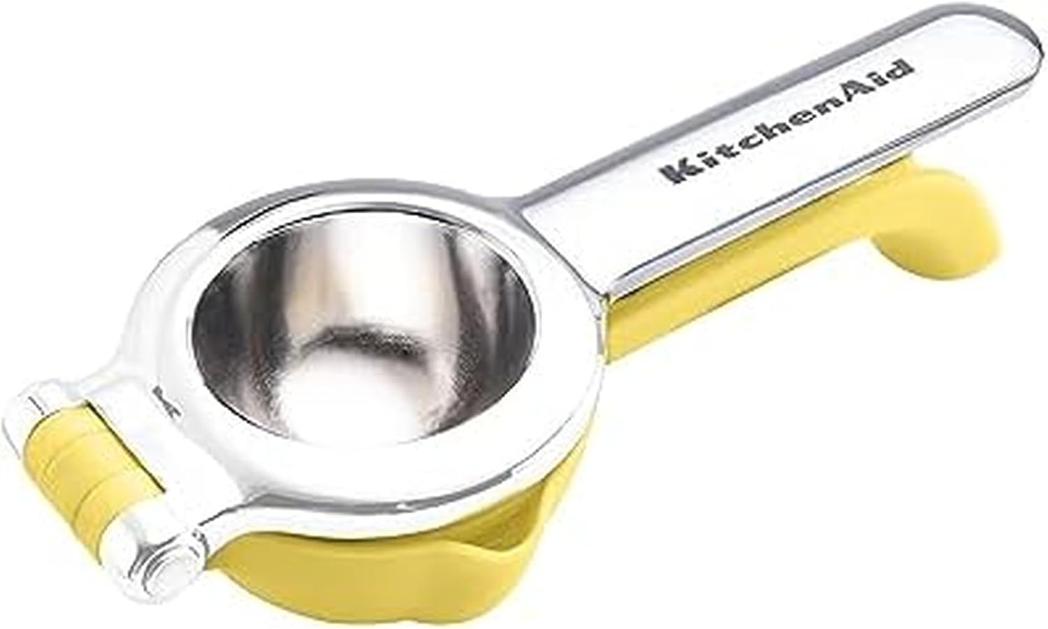 KitchenAid-Citrus-Juice-Press-Squeezer-for-Lemons-and-Limes-with.jpg KitchenAid Citrus Juice Press Squeezer for Lemons and Limes with Seed Catcher and Pour Spout, Lemon, 8 Inch - Image 1