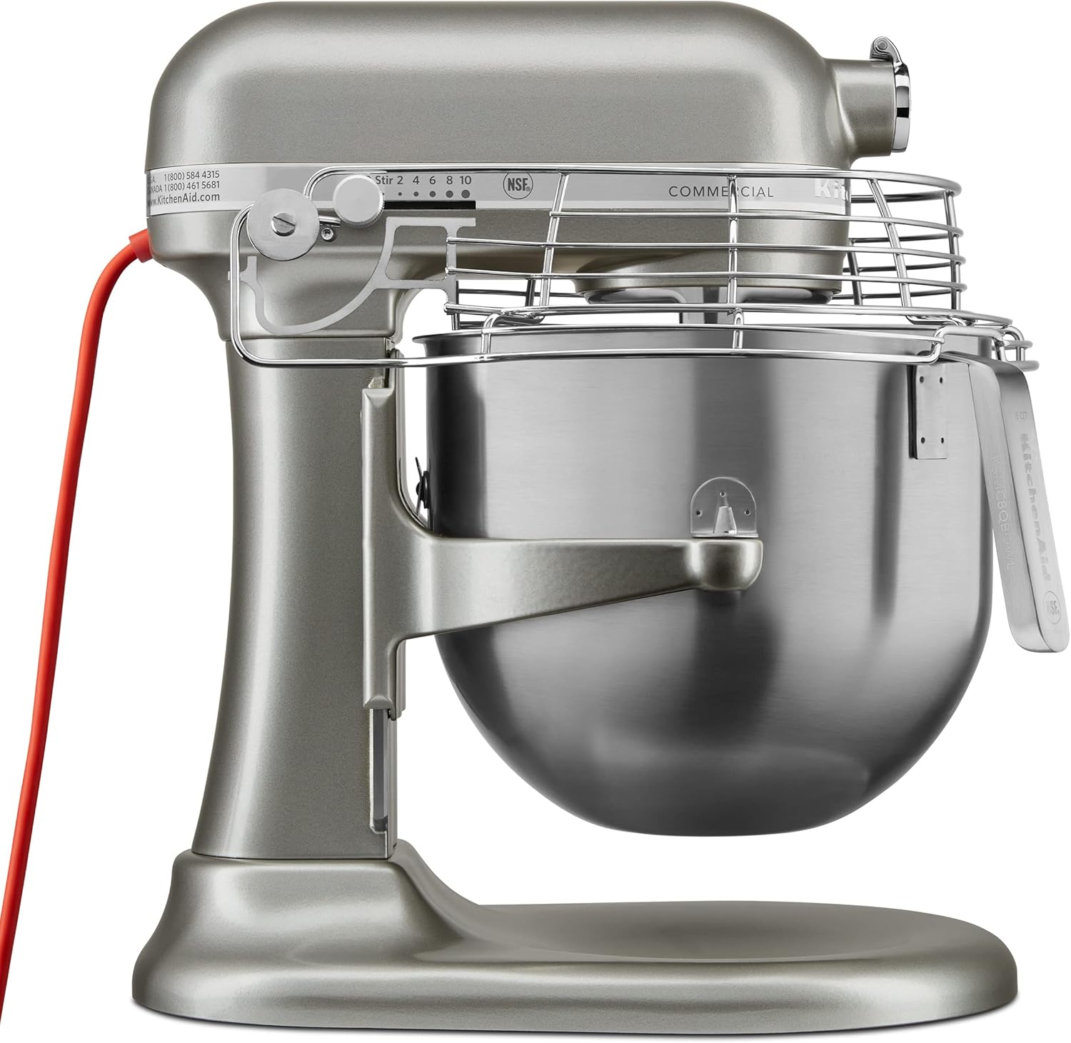 KitchenAid-KSMC895CU-8-Quart-Commercial-Countertop-Mixer-with-Bowl-Guard-10-Speed.jpg KitchenAid KSMC895CU 8-Quart Commercial Countertop Mixer with Bowl Guard, 10-Speed, Gear-Driven, Contour Silver - Image 1