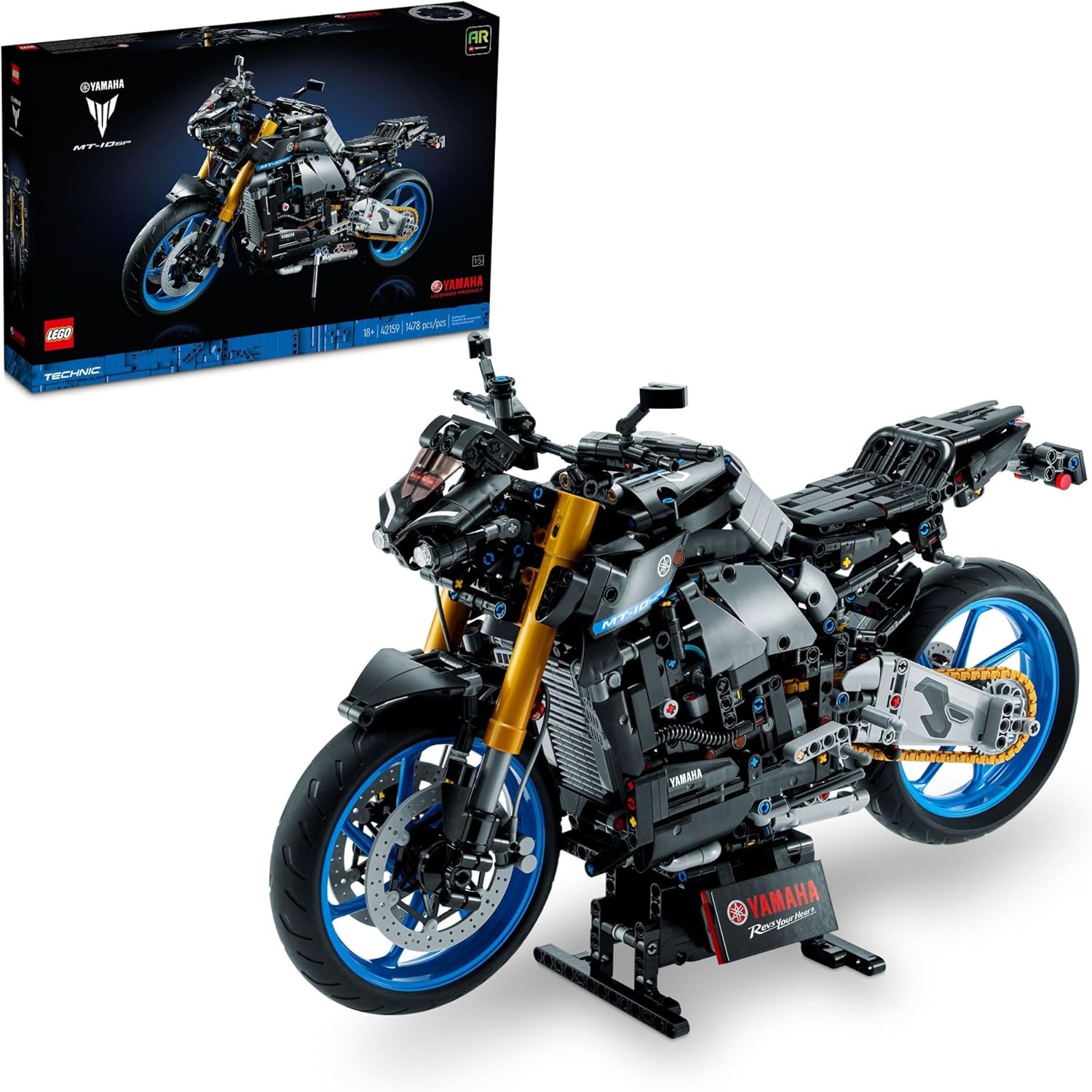 LEGO-Technic-Yamaha-MT-10-SP-Building-Set-for-Adults.jpg LEGO Technic Yamaha MT-10 SP - Building Set for Adults, Ages 18+ - Motorcycle Model Kit for Display - Home Office, Desk, Shelf Decor - Gift for Men & Women - 42159 - Image 1