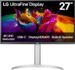 LG 27UP850K-W 27-inch Ultrafine 4K UHD IPS Monitor, White | 60Hz, DisplayHDR 400, USB Type-C 90W PD, Tilt/Height/Pivot Adjustable Stand, Built-in Speaker