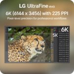 LG 32U990A-S 32-Inch Ultrafine 6K (6144 x 3456) Nano IPS Black Thunderbolt 5 Professional Monitor, 60Hz, DisplayHDR 600, Speakers, HDMI 2.1, DisplayPort 2.1, USB-C, Tilt/Height/Pivot Stand, Silver - Image 2