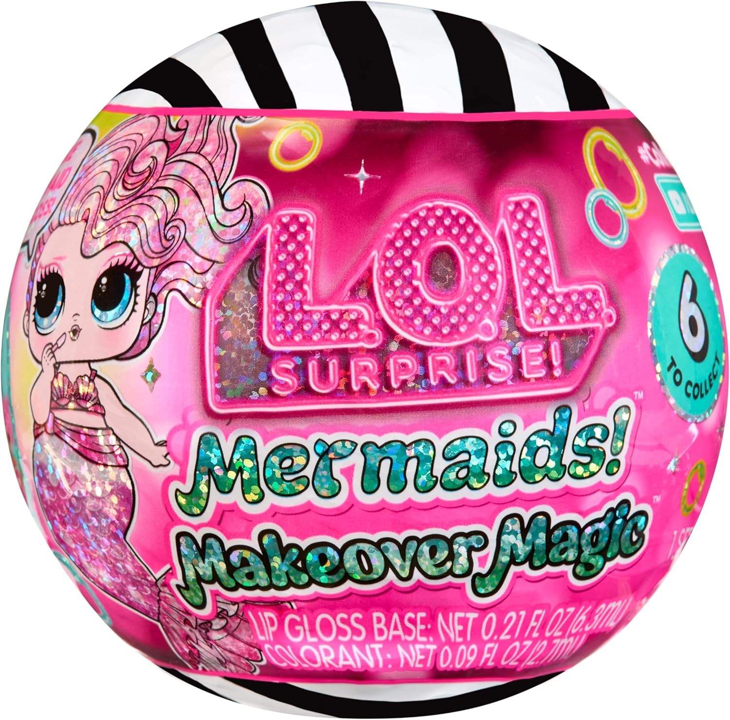 LOL-Surprise-Mermaids-Makeover-Magic-Tots-with-DIY-Wearable-Lip.jpg LOL Surprise Mermaids Makeover Magic Tots with DIY Wearable Lip Gloss Makeup for You and Your Doll, Fun Water Play, Gift for Kids Ages 4+ - Image 1