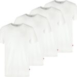 Levi's Men's 4-Pack Basic Crew Neck T-Shirt, Soft Cotton, Tag-Free, Breathable Comfort