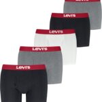 Levi's Men's 5-pack Boxer Brief, Soft Cotton, Tag-free, Breathable Comfort
